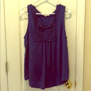 Semi sheer sleeveless top